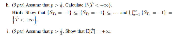 Solved Q 2 50 Pts Consider A Simple Random Walk Sn N Chegg Com