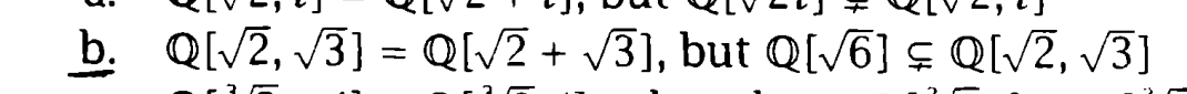 Solved B. Q[2,3]=Q[2+3], But Q[6]⊊Q[2,3] | Chegg.com