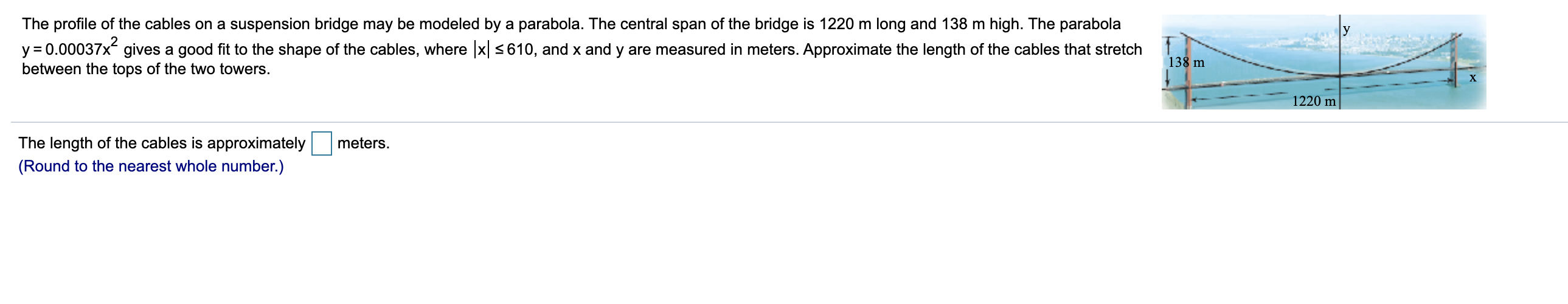 Solved The profile of the cables on a suspension bridge may