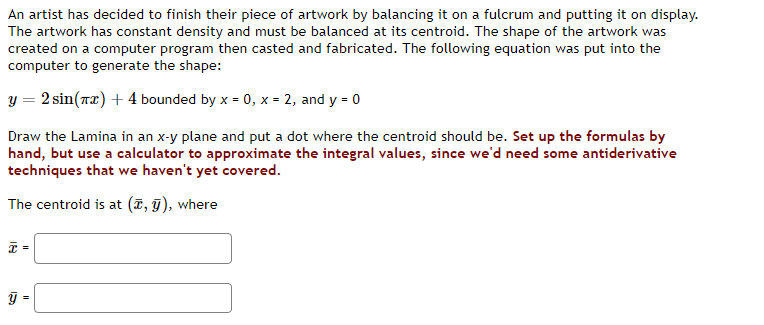 Solved An artist has decided to finish their piece of | Chegg.com