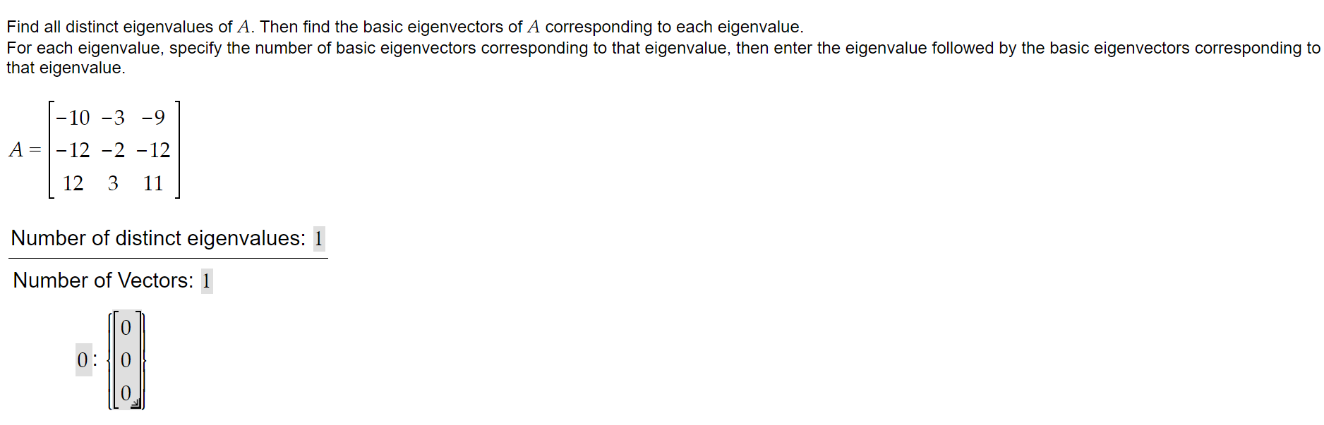 Solved Find all distinct eigenvalues of A. Then find the | Chegg.com