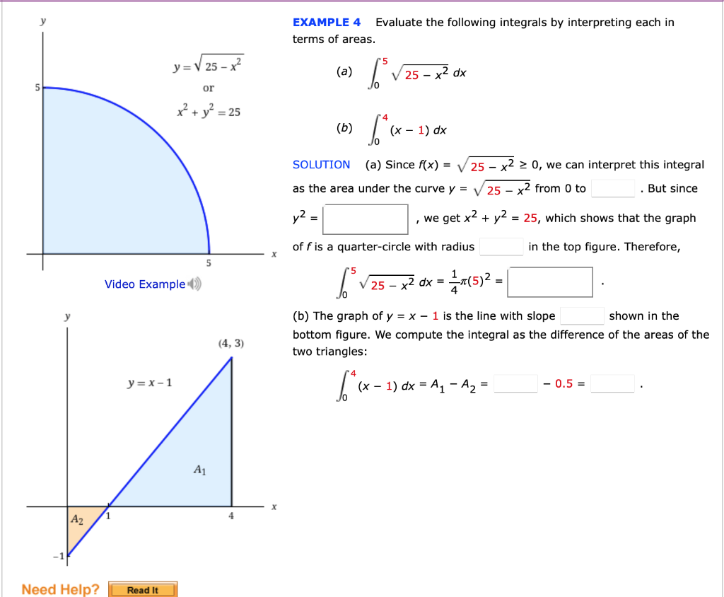 Solved EXAMPLE 4 Evaluate the following integrals by | Chegg.com