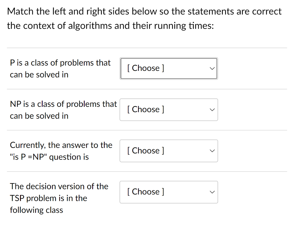 Solved Match The Left And Right Sides Below So The | Chegg.com