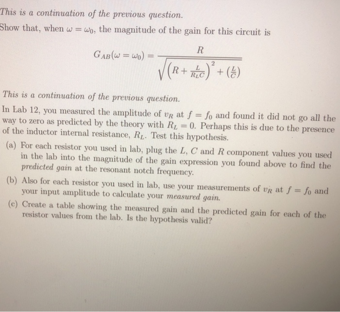 This is a continuation of the previous question. Show | Chegg.com