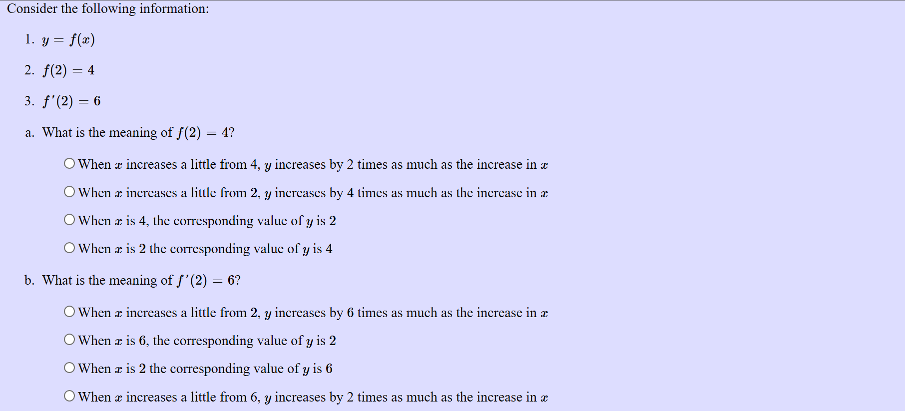 Consider The Following Information 1 Y F X 2 Chegg Com