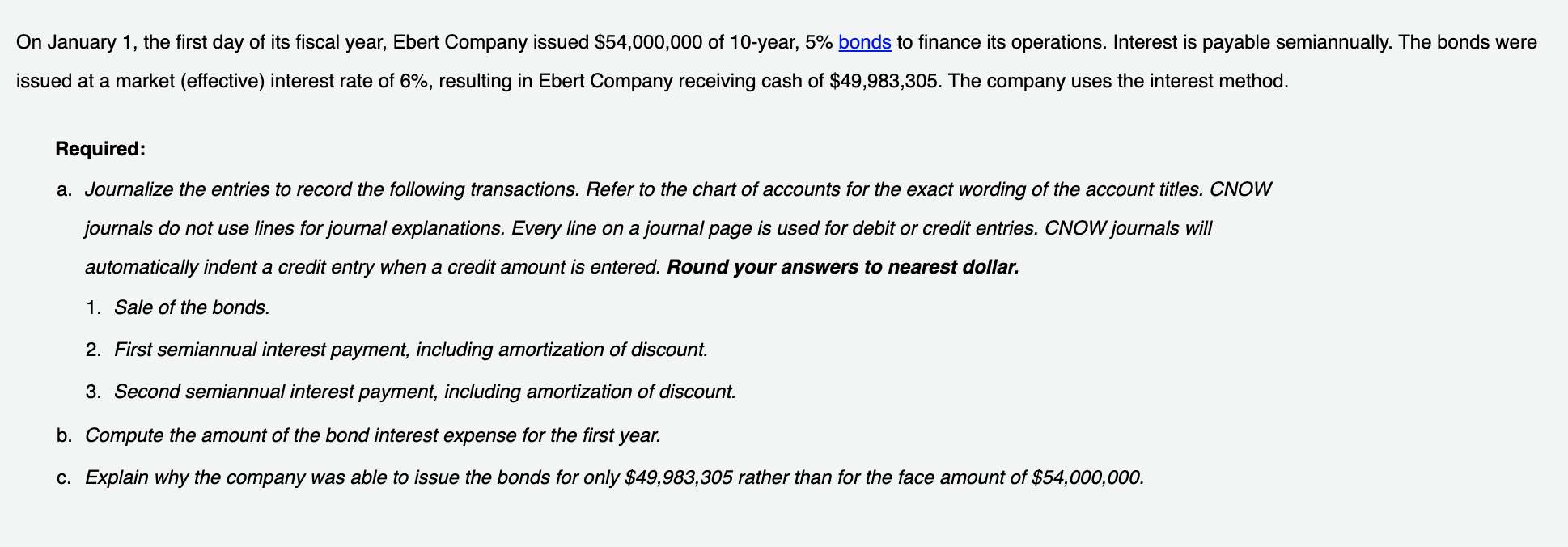 Solved On January 1, the first day of its fiscal year, Ebert | Chegg.com