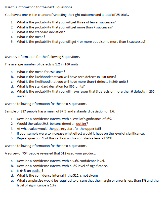 Solved Use this information for the next 5 questions. You | Chegg.com