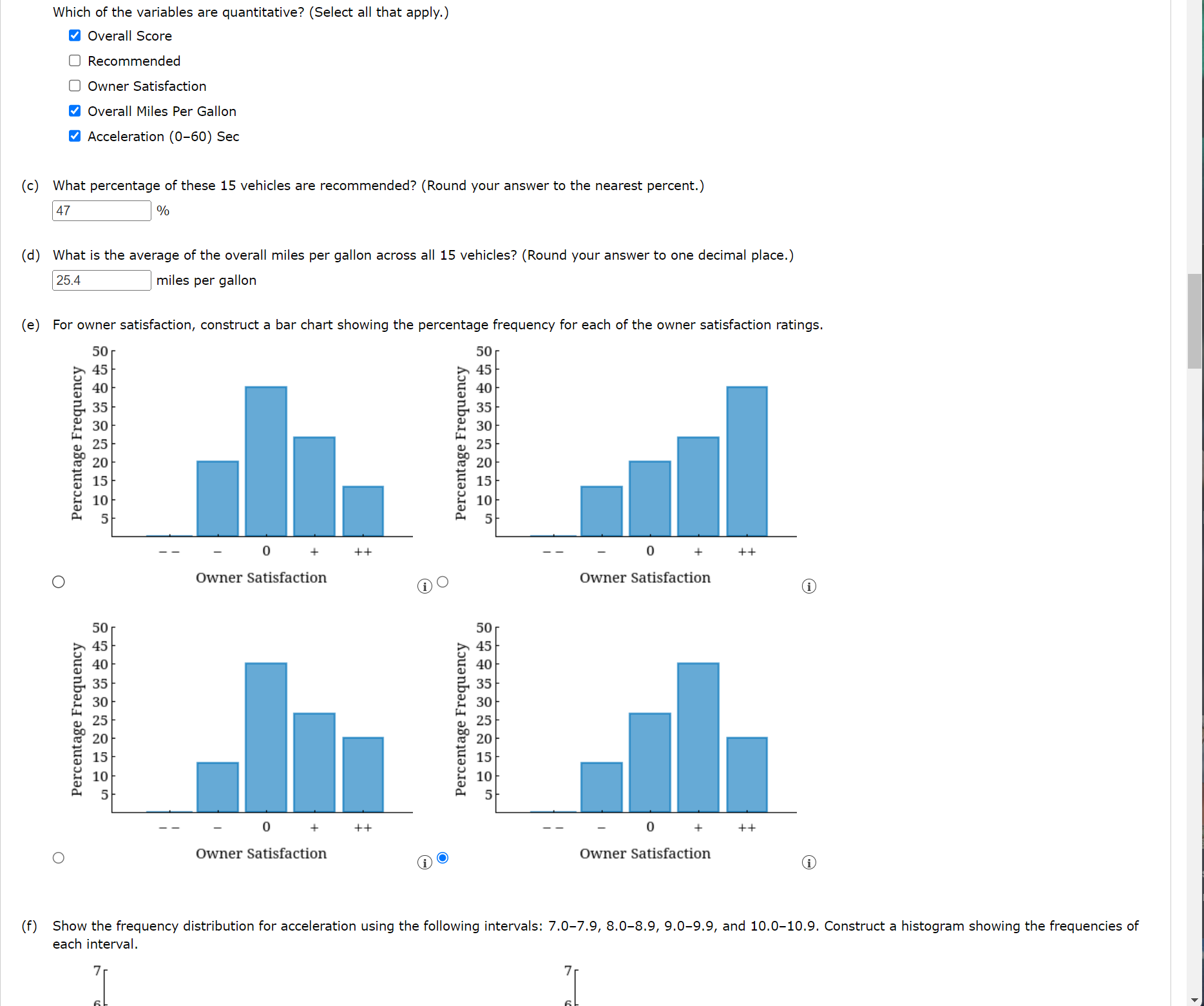 Solved Which of the variables are quantitative? (Select all | Chegg.com