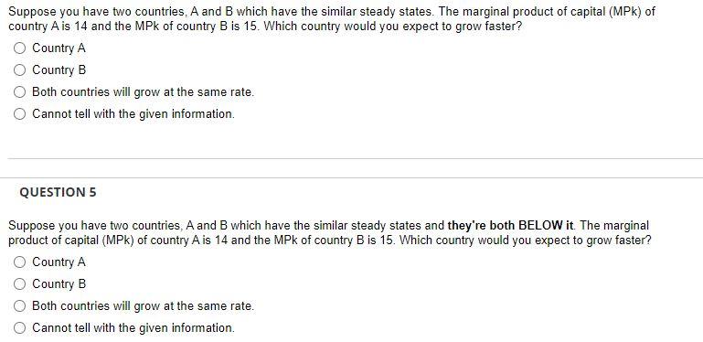 Solved Suppose You Have Two Countries, A And B Which Have | Chegg.com