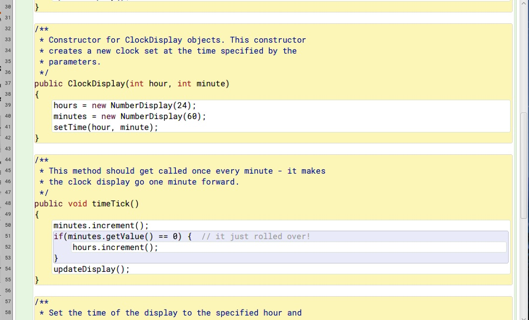 Solved ClockDisplay X Compile Undo Cut Copy Paste Find... | Chegg.com