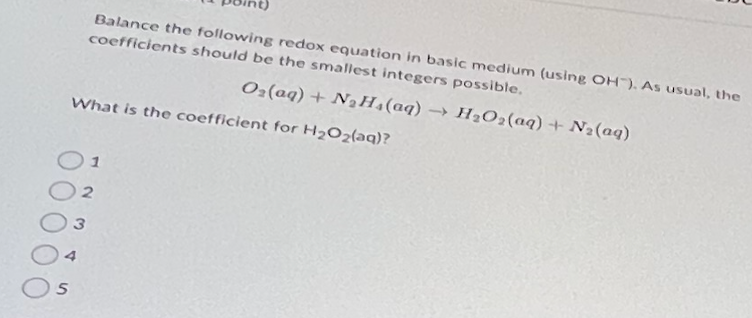 Solved Balance The Following Redox Equation In Basic Medium | Chegg.com