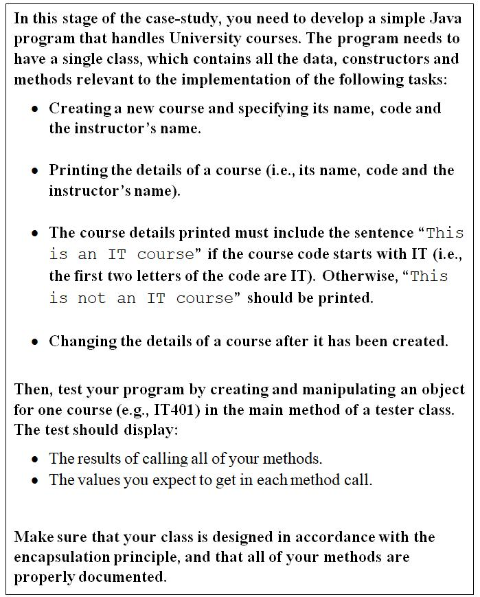 Solved In this stage of the case-study, you need to develop | Chegg.com