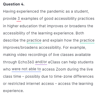 Solved Having experienced the pandemic as a student, provide | Chegg.com