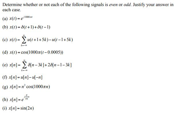 Solved Determine whether or not each of the following | Chegg.com
