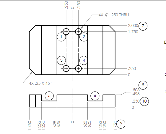 Solved Add geometric control frames to control the position | Chegg.com