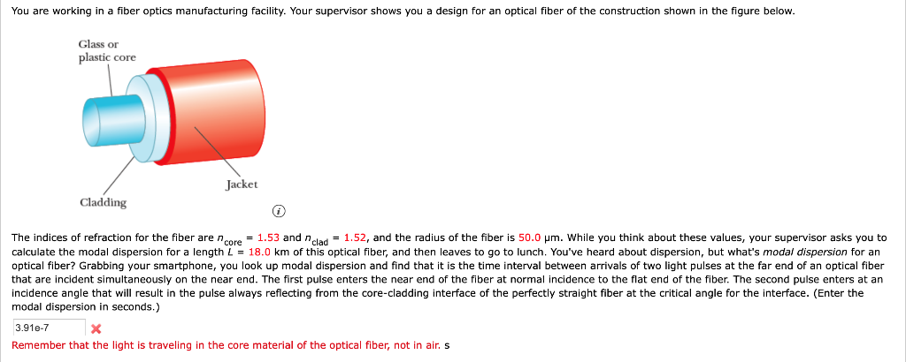 Fiber Optics Math Solved You are working in a fiber optics manufacturing | Chegg.com