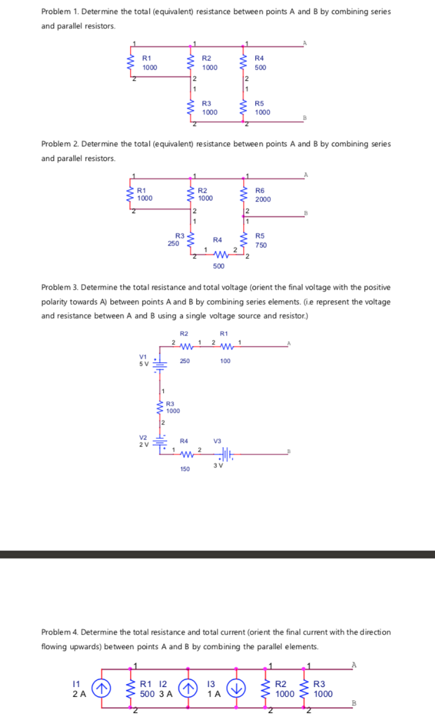 Solved Problem 1. Determine the total (equivalent) | Chegg.com