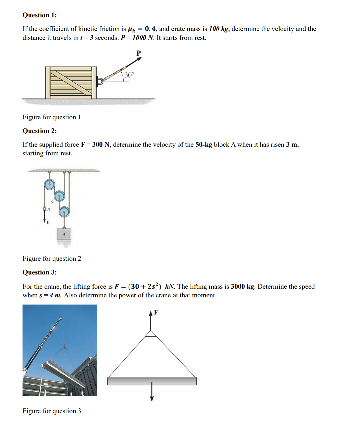 Question About Friction Solved Question 1:If the coefficient of kinetic friction | Chegg.com