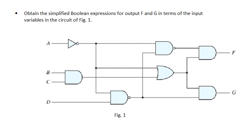 Solved Obtain the simplified Boolean expressions for output | Chegg.com