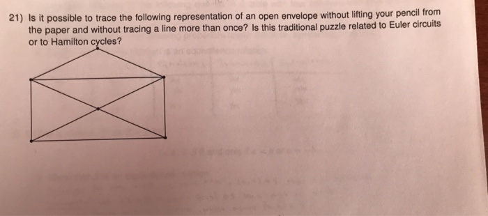 Solved 21) Is it possible to trace the following | Chegg.com