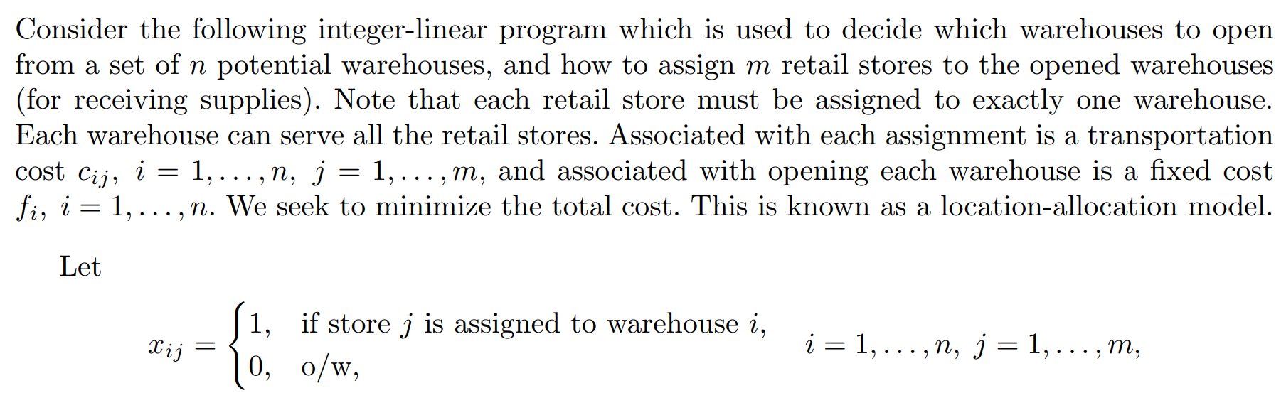 Solved Consider the following integer-linear program which | Chegg.com