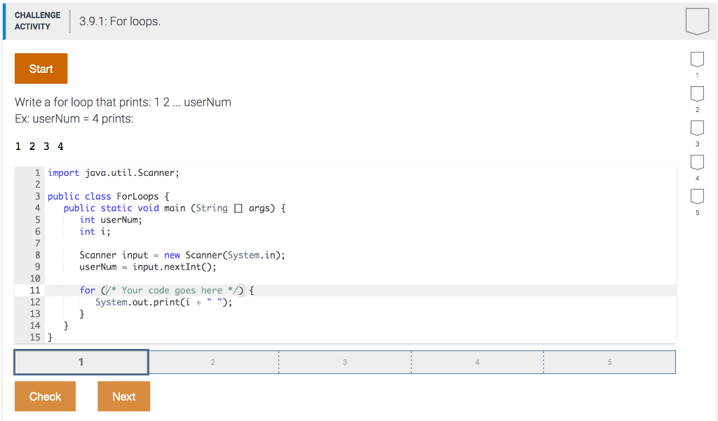 Solved CHALLENGE ACTIVITY 3.9.1: For loops. Start Write a | Chegg.com