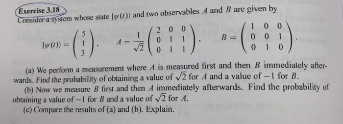 Solved Exercise 3.18 Consider a system whose state ly (0) | Chegg.com