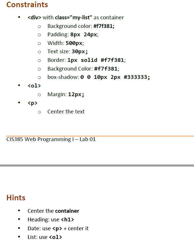 Solved 4. To Do List Create a Web Page like the following E | Chegg.com