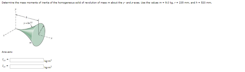 Solved Determine the mass moments of inertia of the | Chegg.com