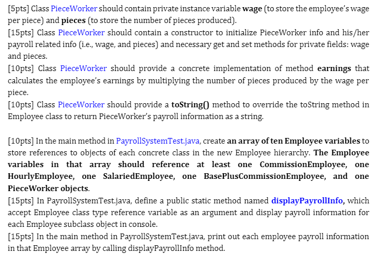 Solved Class SalariedEmployee // SalariedEmployee concrete | Chegg.com