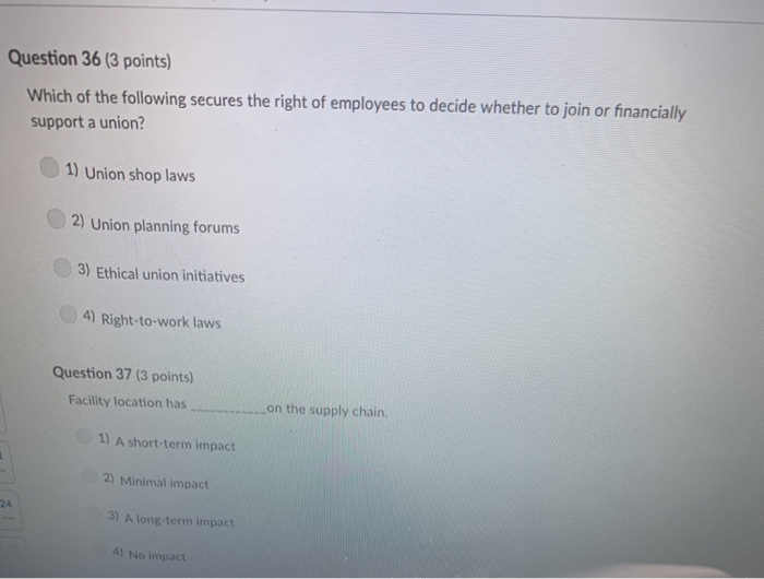 Solved Question 36 (3 points) Which of the following secures | Chegg.com