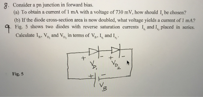 Solved 8. Consider a pn junction in forward bias. (a) To | Chegg.com