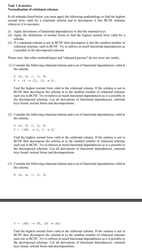 (2) Consider the following relational schema and a | Chegg.com