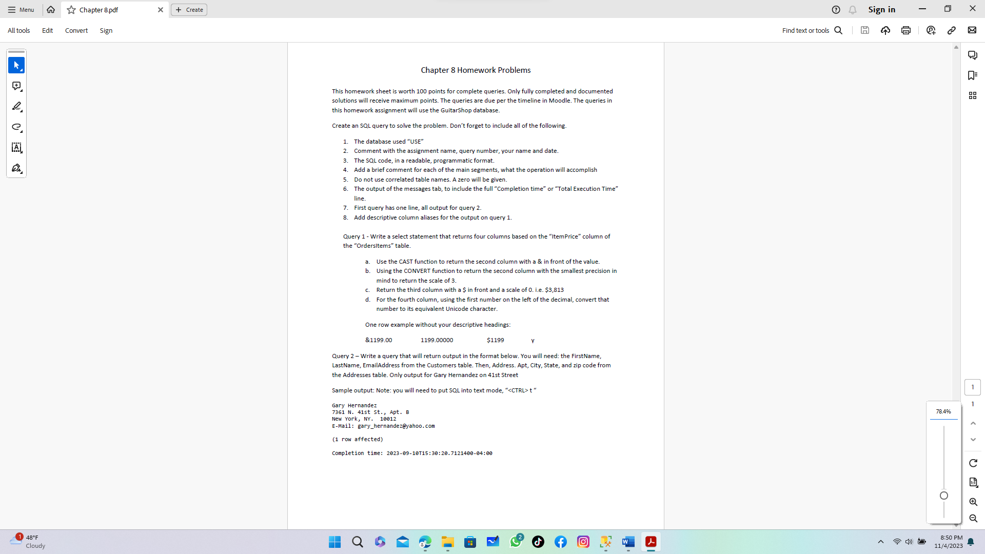 my homework lesson 8 problem solving reasonable answers page 183