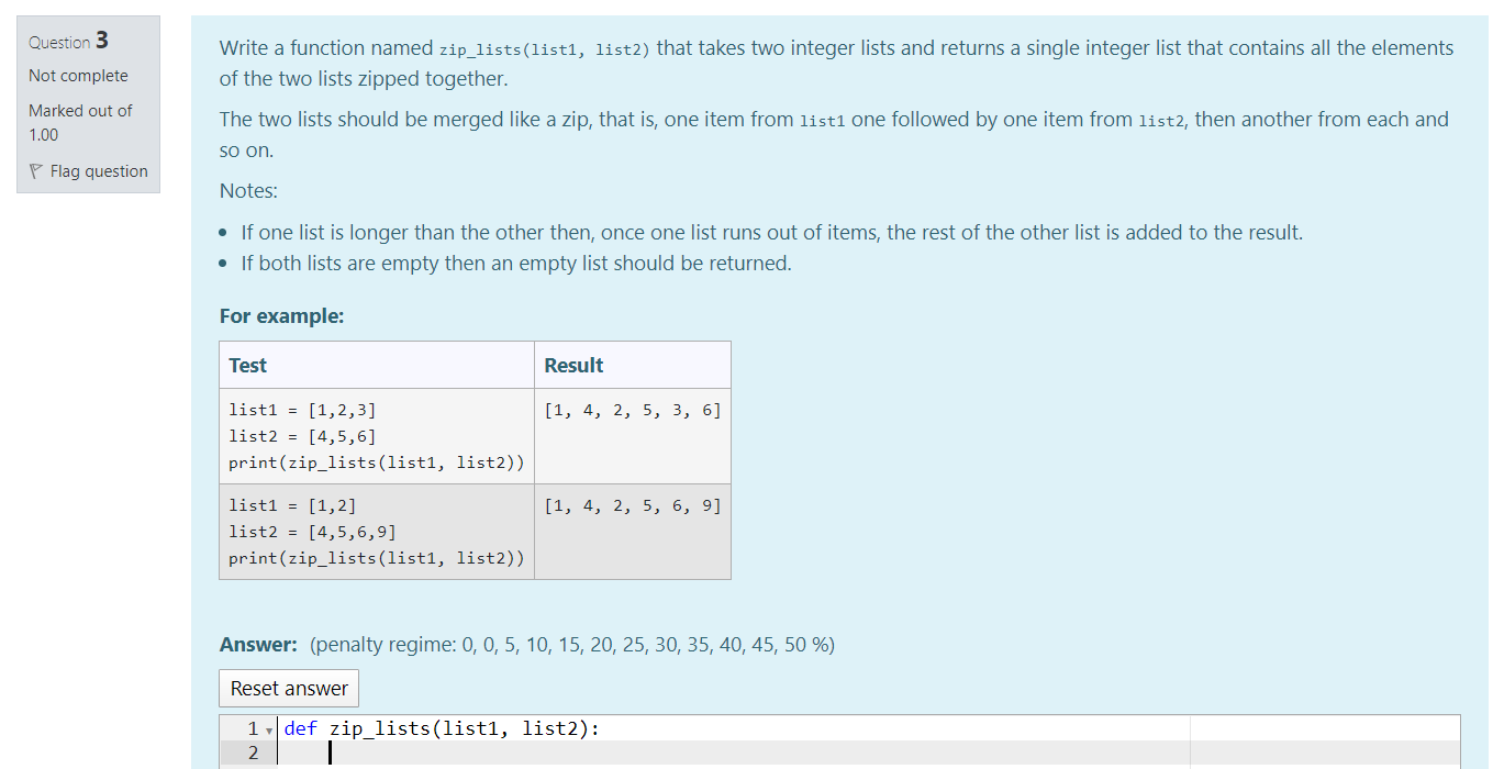 Solved Question 3 Not complete Write a function named | Chegg.com