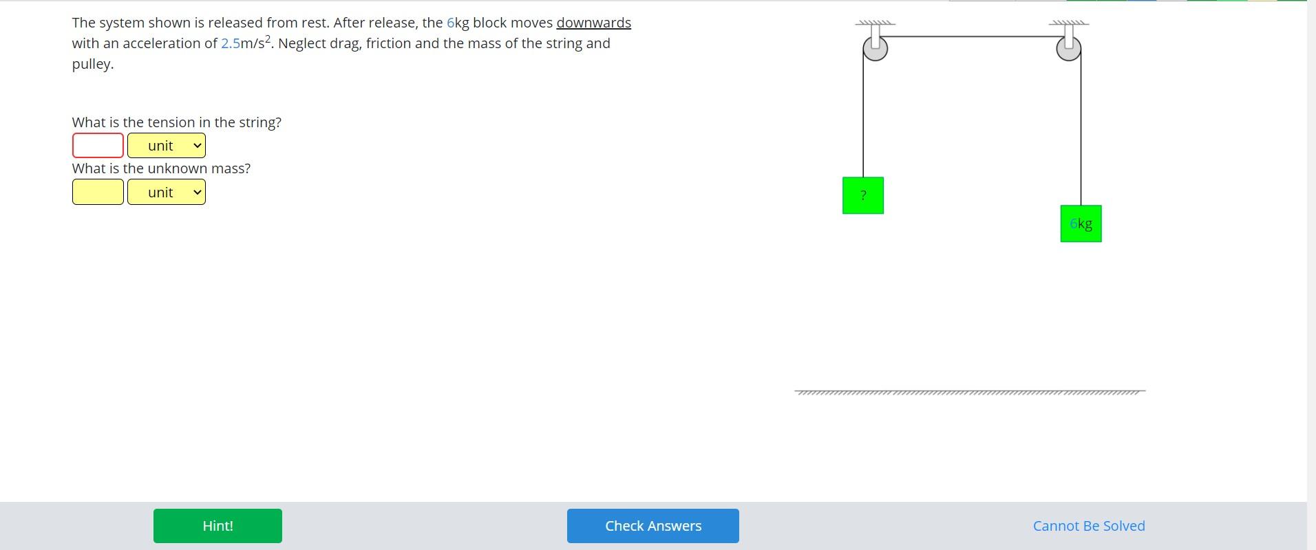 Solved The System Shown Is Released From Rest. After | Chegg.com