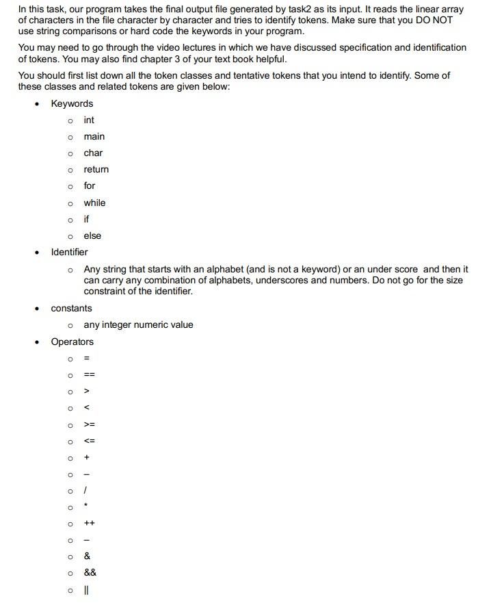 Solved In this task you need to write a C program that | Chegg.com