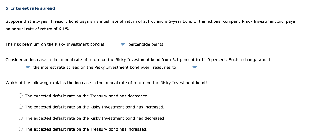 the interest rate a company pays on 1-year 5-year