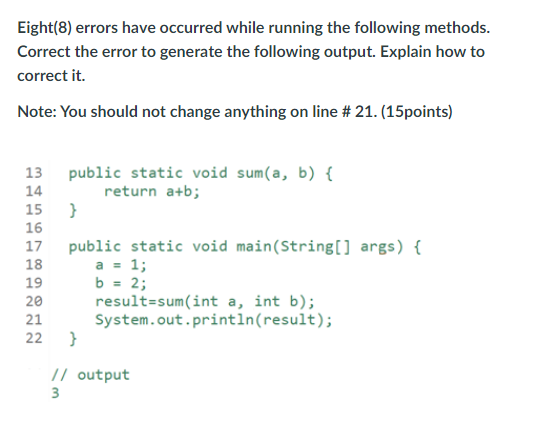 Solved Eight(8) errors have occurred while running the | Chegg.com