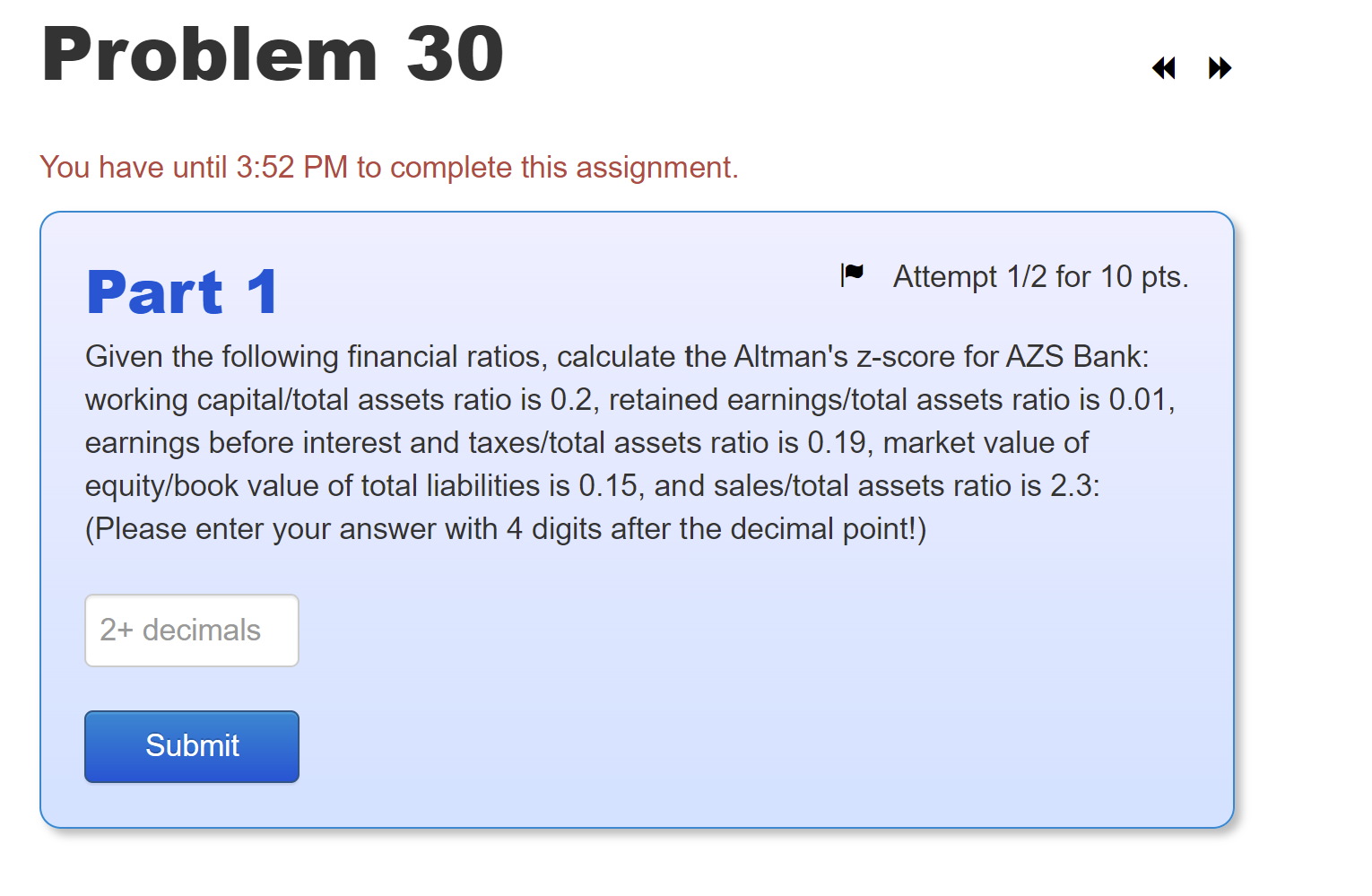 Solved Problem 30 You have until 3:52 PM to complete this | Chegg.com