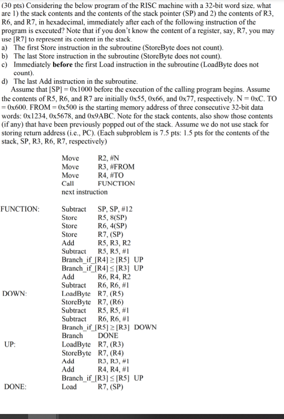 30-pts-considering-the-below-program-of-the-risc-chegg