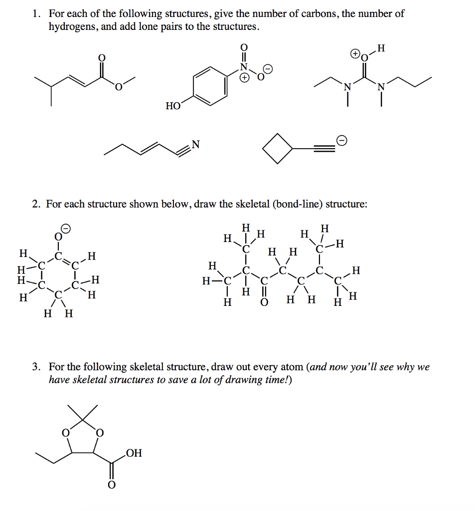 Solved For each of the following structures, give the number | Chegg.com