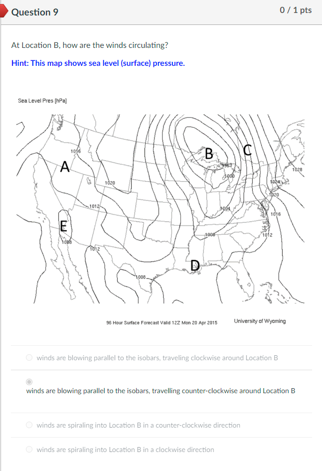 Solved At What Location On The Map Would You Find The | Chegg.com