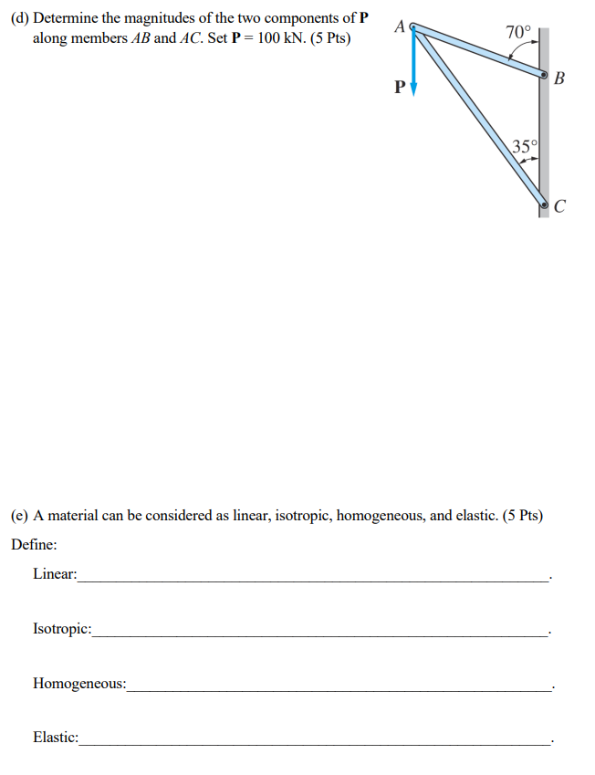 Solved D Determine The Magnitudes Of The Two Components Chegg Com