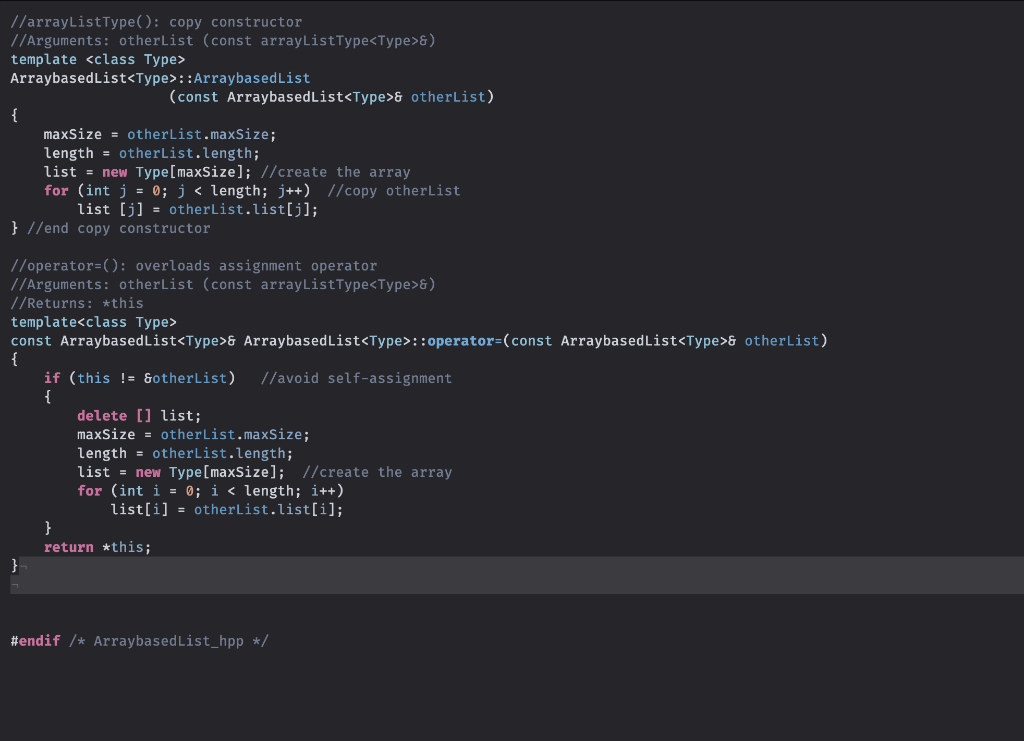 Solved In C++,Extended ArrayList Class Overview An abstract | Chegg.com