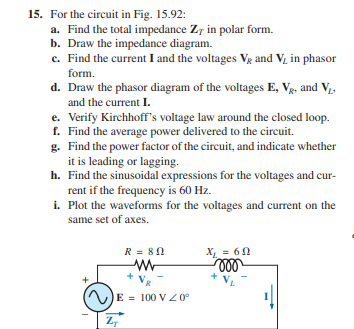 Solved 15. For the circuit in Fig. 15.92: a. Find the total | Chegg.com