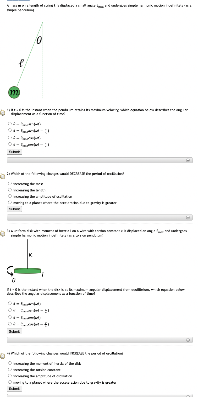 Solved A Mass M On A Length Of String Is Displaced A Small Chegg Com   PhpWvUp8J