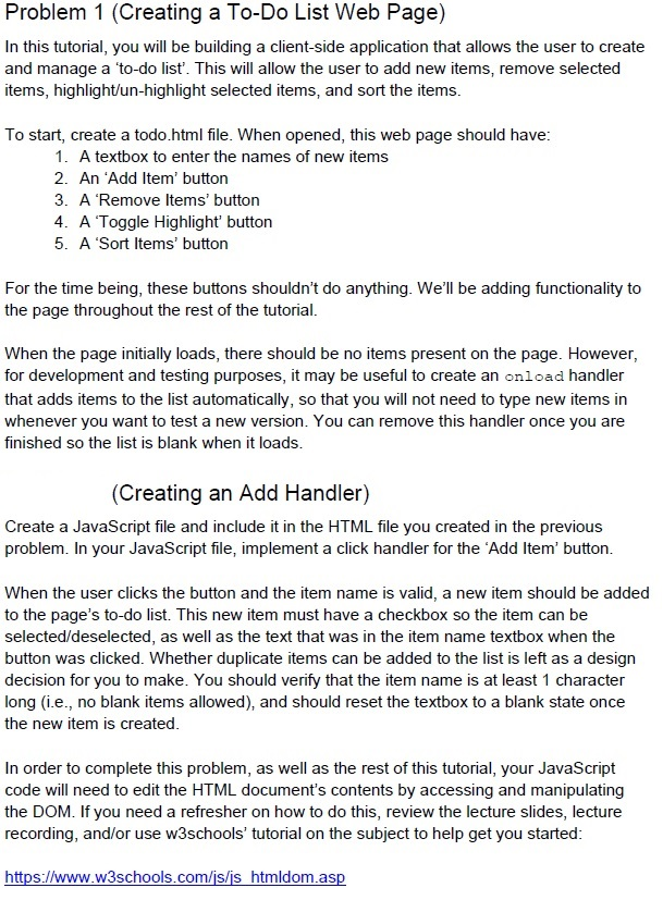 Create a JavaScript file and include it in the HTML | Chegg.com