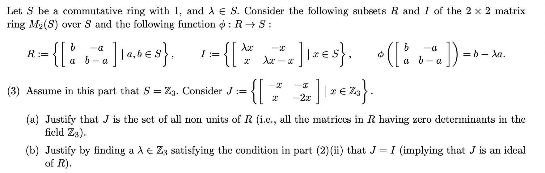 Solved Let S be a commutative ring with 1, and le S. | Chegg.com