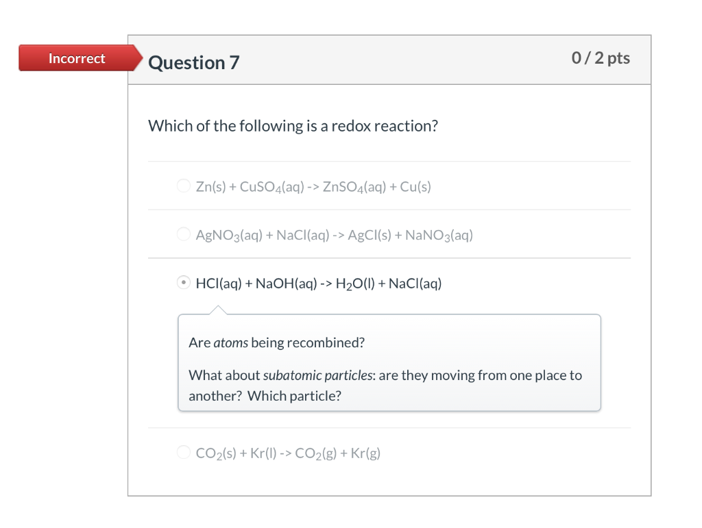 Solved Incorrect Question 7 0/2 pts Which of the following | Chegg.com